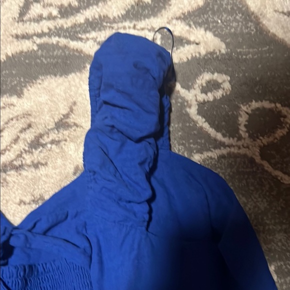 Old Navy Blue Maxi Sundress with Puff Sleeves - Picture 6 of 6